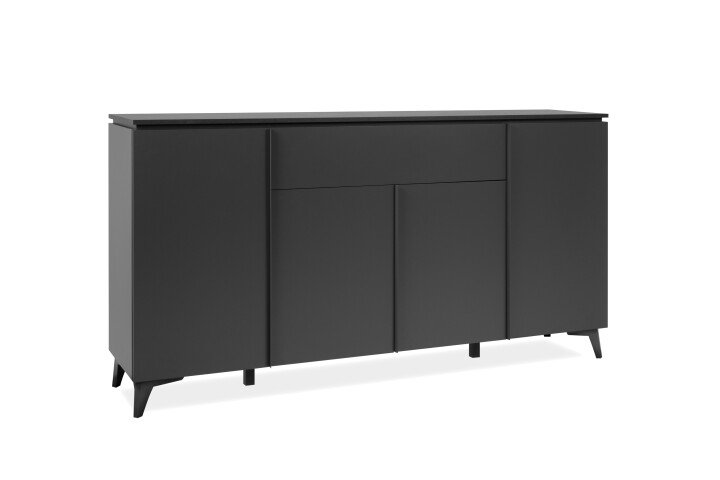 Sideboard >Bertrix< in Schiefer dunkel / anthrazit - 177x92x40cm (BxHxT)