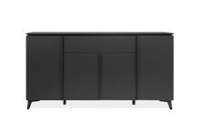 Sideboard >Bertrix< in Schiefer dunkel / anthrazit - 177x92x40cm (BxHxT)
