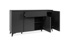 Sideboard >Bertrix< in Schiefer dunkel / anthrazit - 177x92x40cm (BxHxT)