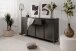 Sideboard >Bertrix< in Schiefer dunkel / anthrazit - 177x92x40cm (BxHxT)