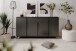 Sideboard >Bertrix< in Schiefer dunkel / anthrazit - 177x92x40cm (BxHxT)