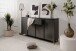 Sideboard >Bertrix< in Schiefer dunkel / anthrazit - 177x92x40cm (BxHxT)