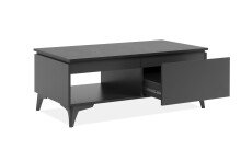 Couchtisch >Bertrix< in Schiefer dunkel / anthrazit - 100x40x55cm (BxHxT)