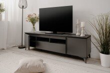 TV-Board >Bertrix< in Schiefer dunkel / anthrazit - 177x51,5x40cm (BxHxT)
