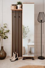 Kompaktgarderobe >Medan< in Dekor Artisan Oak / anthrazit - 80x190x37cm (BxHxT)