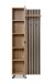 Kompaktgarderobe >Medan< in Dekor Artisan Oak / anthrazit - 80x190x37cm (BxHxT)