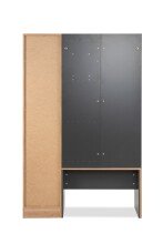 Kompaktgarderobe >Medan< in Dekor Artisan Oak / anthrazit - 122x190x37cm (BxHxT)