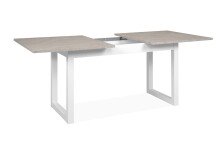 Esstisch >Houston< in Sandstein / weiß - 160x75x90cm (BxHxT)