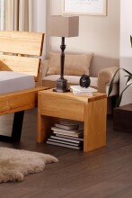Nachttisch >BE-0820< in eichefarbig aus Kiefer...