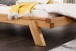 Massivholzbett >Hinrich< in Kiefer massiv eichefarbig - 218x198x80 (LxBxH)