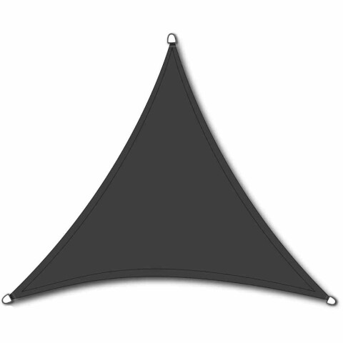 Sonnensegel >Solino< in eisengrau, HDPE-Gewebe - 360x360x360cm (BxHxT)