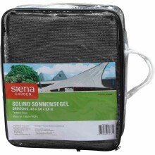 Sonnensegel >Solino< in eisengrau, HDPE-Gewebe - 360x360x360cm (BxHxT)
