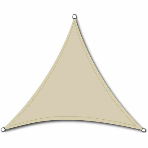 Sonnensegel >Solino< in ecru, HDPE-Gewebe - 360x360x360cm (BxHxT)