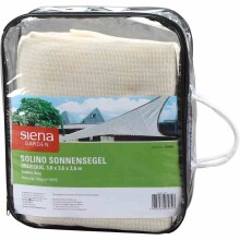 Sonnensegel >Solino< in ecru, HDPE-Gewebe - 360x360x360cm (BxHxT)