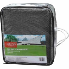Sonnensegel >Solino< in eisengrau, HDPE-Gewebe - 500x500x500cm (BxHxT)