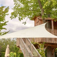 Sonnensegel >Solino< in ecru, HDPE-Gewebe - 500x500x500cm (BxHxT)