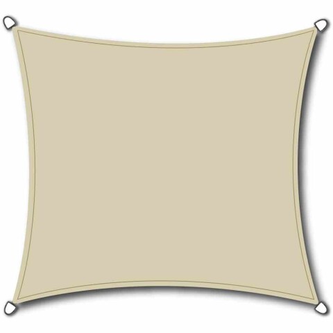 Sonnensegel >Solino< in ecru, HDPE-Gewebe - 360x0,1x360cm (BxHxT)