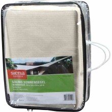 Sonnensegel >Solino< in ecru, HDPE-Gewebe - 360x0,1x360cm (BxHxT)