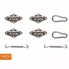 Sonnensegeladapter >Solino< in silber, Edelstahl -...