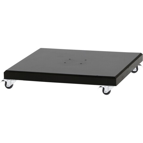 Schirmständer-Platte >Ferona< in schwarz, Granit - 80x17x80cm (BxHxT)