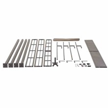 Grillpavillon >BBQ< in anthrazit, taupe - 244x248x127 (BxHxT)