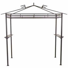 Grillpavillon >BBQ< in anthrazit, taupe - 244x248x127 (BxHxT)