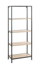 Ablageregal >37405< in eiche, schwarz, MDF, Metall...