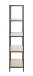 Ablageregal >37405< in eiche, schwarz, MDF, Metall - 64x167x35cm (BxHxT)