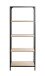 Ablageregal >37405< in eiche, schwarz, MDF, Metall - 64x167x35cm (BxHxT)