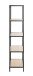 Ablageregal >37405< in eiche, schwarz, MDF, Metall - 64x167x35cm (BxHxT)
