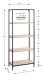 Ablageregal >37405< in eiche, schwarz, MDF, Metall - 64x167x35cm (BxHxT)
