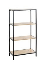Ablageregal >37406< in eiche, schwarz, MDF, Metall...