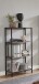 Ablageregal >37406< in eiche, schwarz, MDF, Metall - 64x129x35cm (BxHxT)