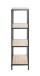 Ablageregal >37406< in eiche, schwarz, MDF, Metall - 64x129x35cm (BxHxT)