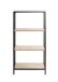 Ablageregal >37406< in eiche, schwarz, MDF, Metall - 64x129x35cm (BxHxT)