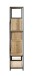 Ablageregal >37407< in eiche, schwarz, MDF, Metall - 84x163x35cm (BxHxT)