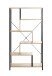 Ablageregal >37407< in eiche, schwarz, MDF, Metall - 84x163x35cm (BxHxT)