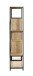 Ablageregal >37407< in eiche, schwarz, MDF, Metall - 84x163x35cm (BxHxT)