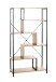 Ablageregal >37407< in eiche, schwarz, MDF, Metall - 84x163x35cm (BxHxT)