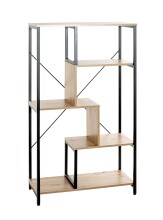 Ablageregal >37408< in eiche, schwarz, MDF, Metall...