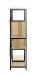 Ablageregal >37408< in eiche, schwarz, MDF, Metall - 74x132x35cm (BxHxT)