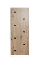 Wandgarderobe >37442< in eiche, schwarz, MDF, Metall - 80x30x5cm (BxHxT)