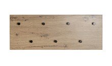 Wandgarderobe >37442< in eiche, schwarz, MDF, Metall - 80x30x5cm (BxHxT)