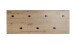 Wandgarderobe >37442< in eiche, schwarz, MDF, Metall - 80x30x5cm (BxHxT)