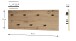 Wandgarderobe >37442< in eiche, schwarz, MDF, Metall - 80x30x5cm (BxHxT)