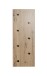 Wandgarderobe >37442< in eiche, schwarz, MDF, Metall - 80x30x5cm (BxHxT)