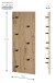 Wandgarderobe >37442< in eiche, schwarz, MDF, Metall - 80x30x5cm (BxHxT)
