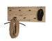 Wandgarderobe >37442< in eiche, schwarz, MDF, Metall - 80x30x5cm (BxHxT)