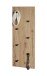 Wandgarderobe >37442< in eiche, schwarz, MDF, Metall - 80x30x5cm (BxHxT)