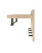 Wandgarderobe >37444< in eiche, schwarz, MDF, Metall - 75x30x26cm (BxHxT)